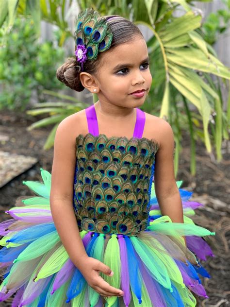 Peacock Costume Peacock Dress Mardi Gras Pageant Outfit Etsy