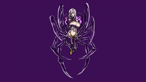 Spider Woman Monster Musume No Iru Nichijou Rachnera Monmusu Arachnid Purple Background