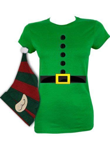 Elf Costume T Shirt With Hat Christmas Ladies Uk Clothing Christmas Elf Costume