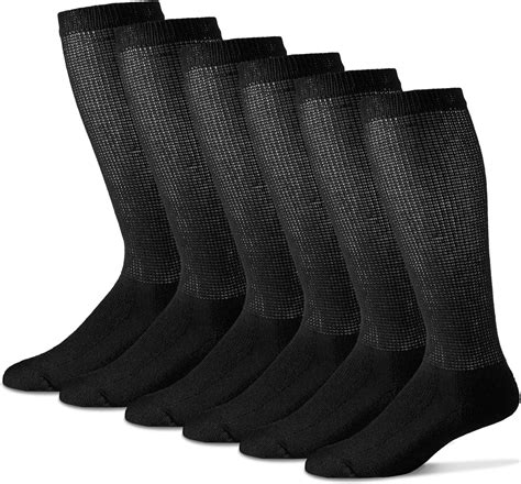 Mens Diabetic Over The Calf Socks Cotton Blend Physicians Choice Seamless 12 Pack Made In