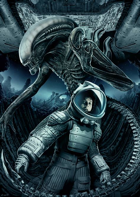 Alien Xenomorph And Ripley By Genzoman On Deviantart