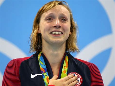 Katie Ledecky 800m World Record Gold Medal Rio Olympics Usa Star Shows She’s Human Herald Sun