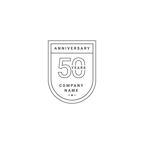 50 Years Anniversary Celebration Your Company Vector Template Design