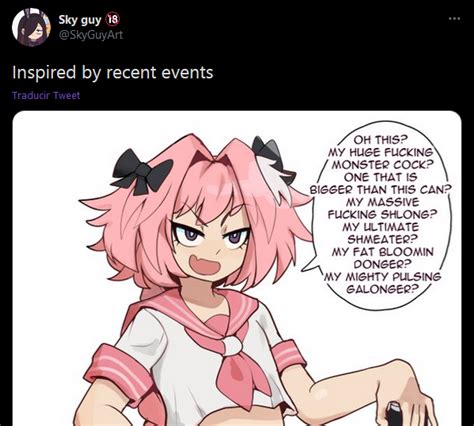 Inspired By Recent Events By Skyguyart Astolfo Monster Cock Know