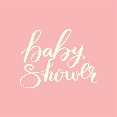 Diseño De Tarjeta Con Letras Baby Shower Ilustración Vectorial