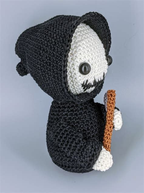Grim Reaper Stuffed Toy Cute Skeleton Doll Plush Halloween Etsy