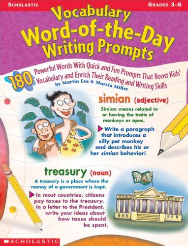 Vocabulary Word Of The Day Writing Prompts Grades 3 6 Lee Martin