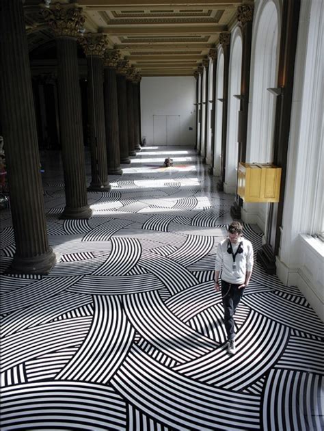 Briteshopspatulavia Jim Lambies Stunning Geometric Floor Installations Create With Tape