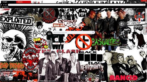 Punk Band Collage Chrome Theme Themebeta
