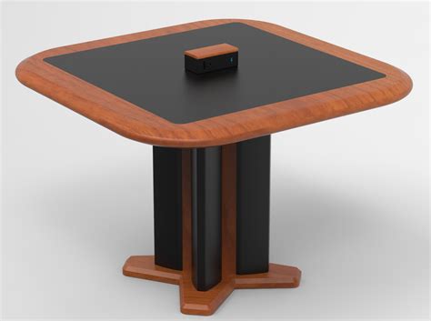 Power And Data Connected Meeting Table For Four Caretta Workspace