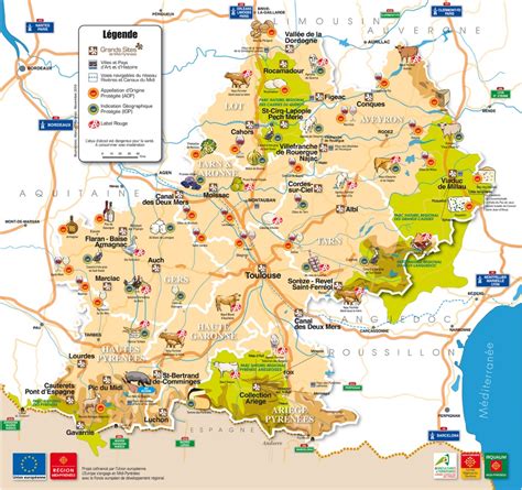 Carte Midi Pyrenees