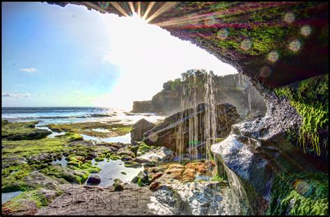 Bali Photo Of The Day ~ Tanah Lot Temple Waterfall Cave