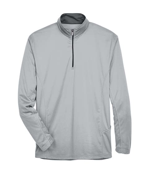 Ultraclub Mens Cool And Dry Sport Quarter Zip Pullover Alphabroder