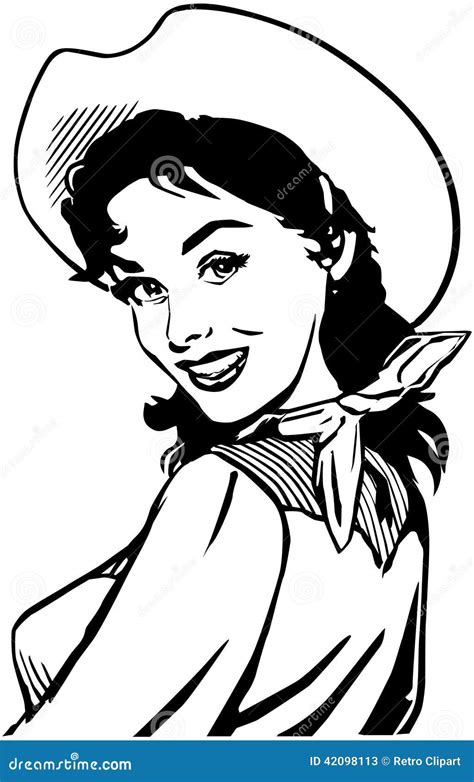 Vintage Cowgirls Stock Illustrations 53 Vintage Cowgirls Stock