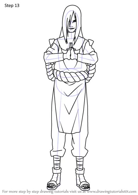 Learn How To Draw Orochimaru From Naruto Naruto Step By Step