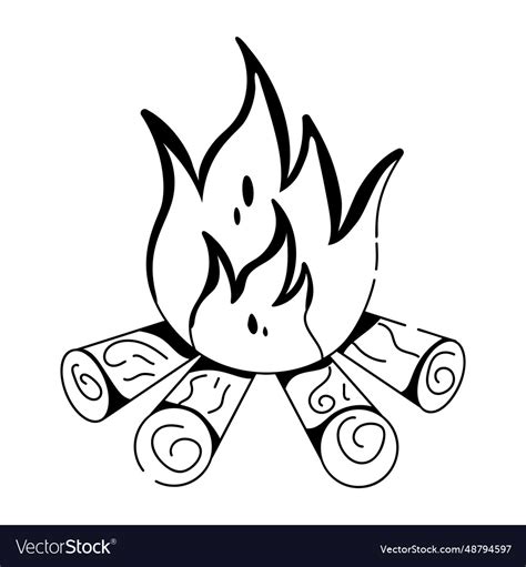 Bonfire Royalty Free Vector Image Vectorstock