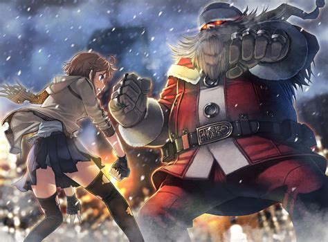 Santa Claus And Christmas Girl Original Drawn By Itou