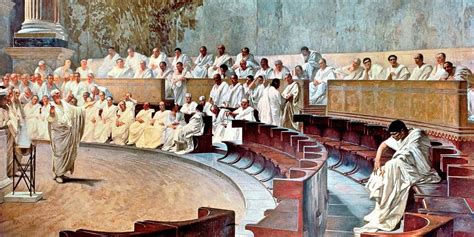 Cicero Accuses Catiline In The Senate By Cesare Maccari Ancient Rome