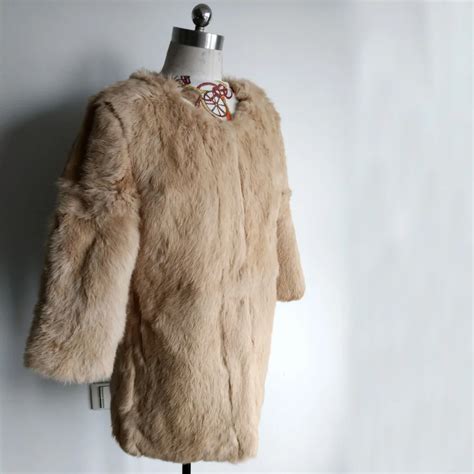 2018 real rabbit fur coat new fashion 100 true genuine full pelt whole fur jacket customize big
