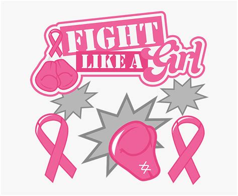 Fight Like A Girl Svg Cancer - Breast Cancer Awareness Svg Free, HD Png