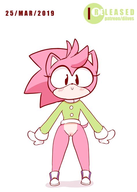 Rule 34 1girls 2d Amy Rose Animal Ears Animated Arms Up