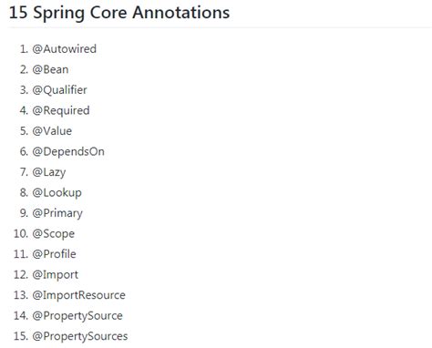 Spring Core Annotations With Examples