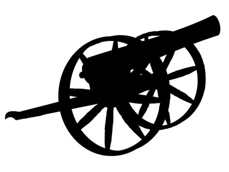 Civil War Cannon Silhouette At GetDrawings Free For Personal Use