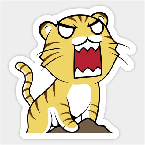 Chibi Tiger Cartoon Sticker Teepublic