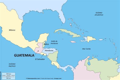 Límites De Guatemala Con Mapa Saber Es Práctico