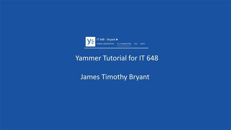 Yammer Tutorial Youtube