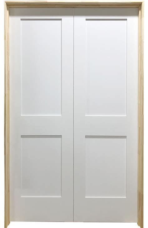 30x68 Shaker 2 Panel Solid Core Mdf Prehung Interior French Door