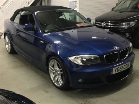 2011 61 Bmw 1 Series 120d M Sport Convertible Le Mans Blue Cabriolet