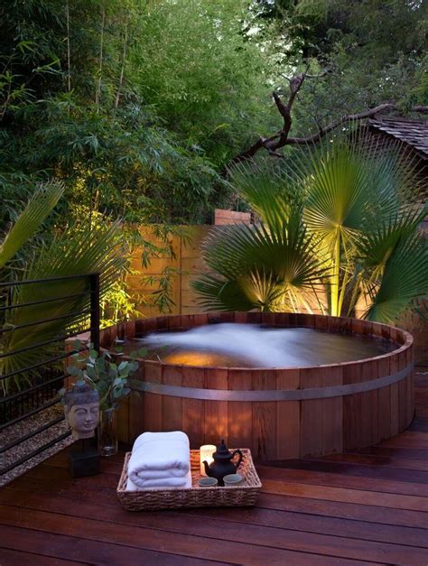 30 Outdoor Spas And Hot Tubs You Deserve Hot Tub Outdoor Jacuzzi