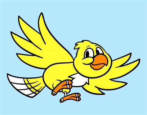 Como Dibujar Un Pajaro Volando Dibujo De Un Pájaro Pintado Por En