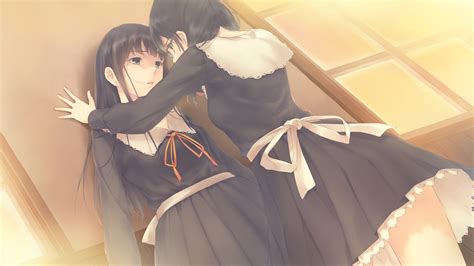 2girls Flowers Game Game Cg Hanabishi Rikka Innocent Grey Ribbons