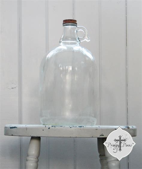Rusticly Vintage One Gallon Glass Jug Original Lid And