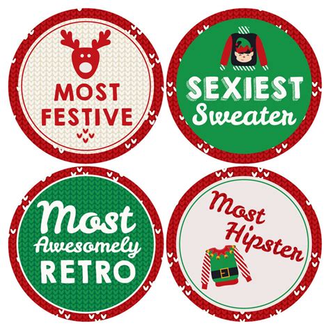 Ugly Sweater Contest Awards Funny Christmas Party Name Etsy