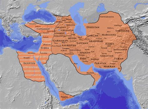 The Sassanian Empire At Its Greatest Extent Under Khosrau Ii C550