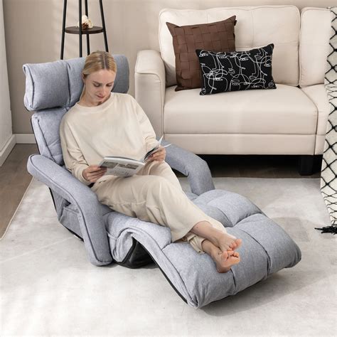 Costway Foldable Lazy Sofa Gray