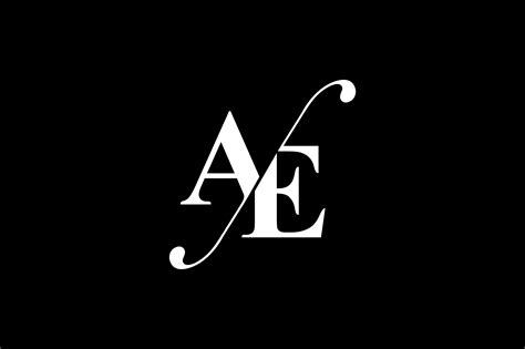 ae monogram logo design by vectorseller thehungryjpeg com my xxx hot girl