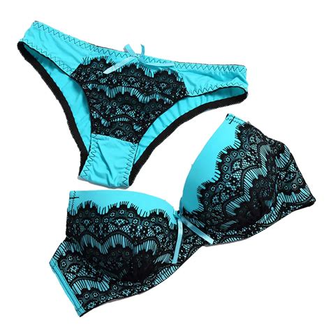 buy lingerie set women sexy bra and panty sets lace embroidery push up