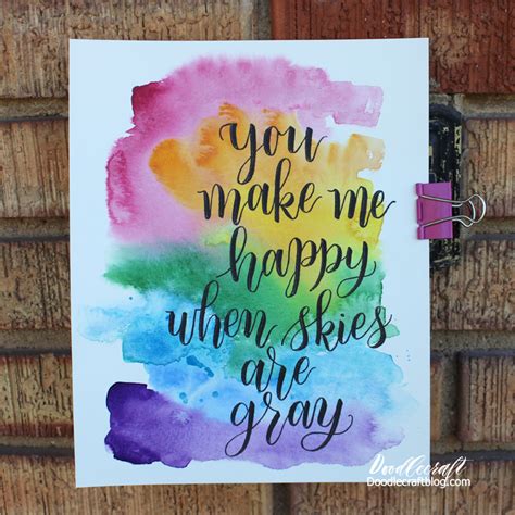 Customizable Watercolor Calligraphy Quote Art Collectibles Painting
