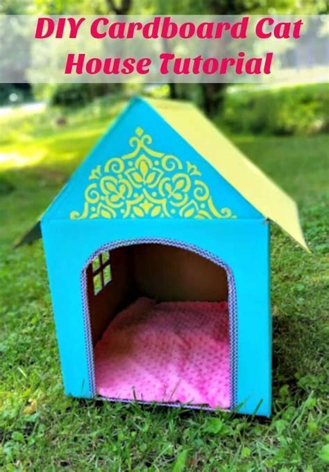 The most common cardboard cat house material is cardboard. DIY Cardboard Cat House Tutorial