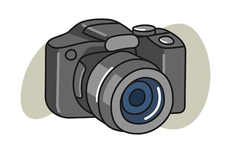 Ilustración de dibujos animados de cámara Vector Premium