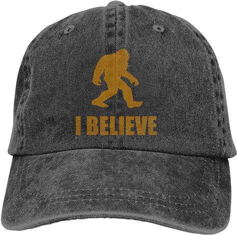 I Believe Bigfoot Vintage Unisex Denim Hat Adjustable Baseball Cap For