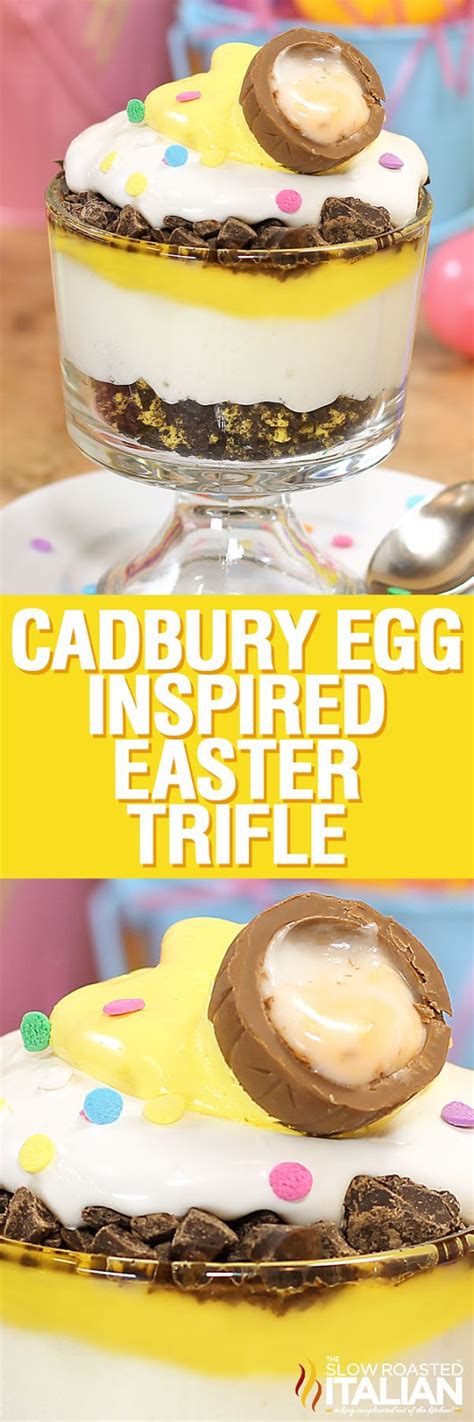 A great fusion of pie and a layered trifle! Cadbury Egg Inspired Easter Trifle (Video)