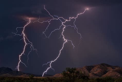 Wallpaper Landscape Night Sky Lightning Storm Atmosphere