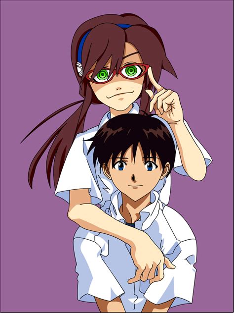 Ikari Shinji And Makinami Mari Illustrious Neon Genesis Evangelion And