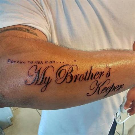 50 Best My Brothers Keeper Tattoos Ideas And Meanings Tattoo Me Now