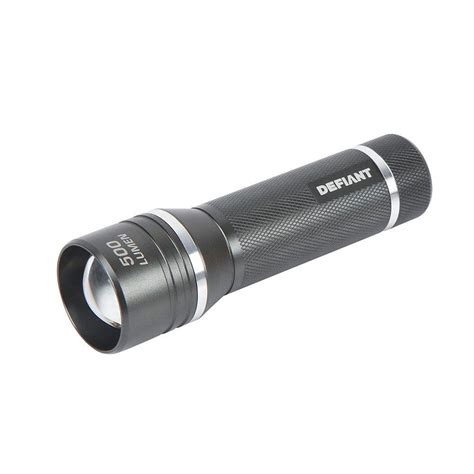 Defiant 500 Lumens Led Slide To Focusing Aluminum Flashlight 90703